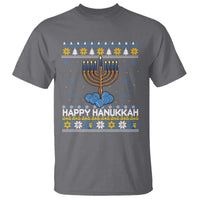 Funny Happy Hanukkah Ugly Sweater Tennis Lover Gift T Shirt - Wonder Print Shop