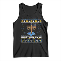 Funny Happy Hanukkah Ugly Sweater Tennis Lover Gift Tank Top - Wonder Print Shop