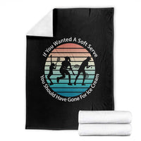 Sarcastic Tennis Girl Gift Throw Blanket If You Wanted Soft Serve Gone For Ice Cream - Wonder Print Shop