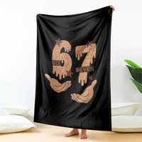Funny Six Seven Meme Throw Blanket Melanin Black History Month Gift - Wonder Print Shop