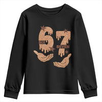 Funny Six Seven Meme Youth Sweatshirt Melanin Black History Month Gift - Wonder Print Shop