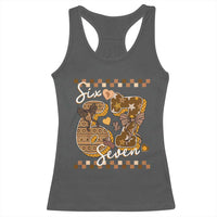 Funny African American Melanin Gift Racerback Tank Top Six Seven Meme