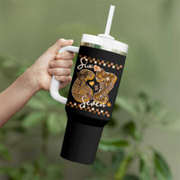 Funny African American Melanin Gift Tumbler With Handle Six Seven Meme