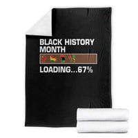 Funny Black History Month Loading Throw Blanket Six Seven Meme