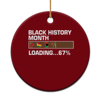 Funny Black History Month Loading Ceramic Ornament Six Seven Meme