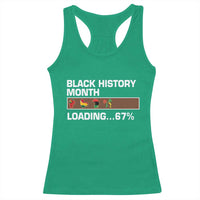 Funny Black History Month Loading Racerback Tank Top Six Seven Meme