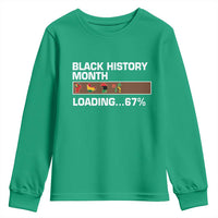 Funny Black History Month Loading Youth Sweatshirt Six Seven Meme