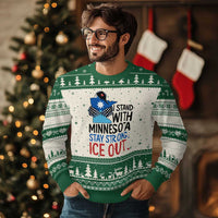 Minnesota Pride Common Loon Ugly Christmas Sweater Stand With Minnesota Ice Out