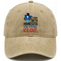 Minnesota Pride Common Loon Washed Cotton Baseball Cap Stand With Minnesota Ice Out