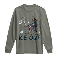 Funny Pirate Common Loon Minnesota Defends Abolish Ice Long Sleeve Shirt