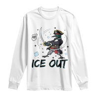 Funny Pirate Common Loon Minnesota Defends Abolish Ice Long Sleeve Shirt