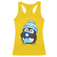 MN Strong Cute Penguin Racerback Tank Top Minnesota State Pride Gift