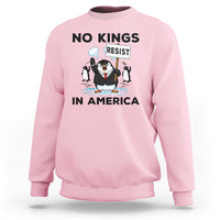 Funny Penguin Protest Sweatshirt No Kings In America