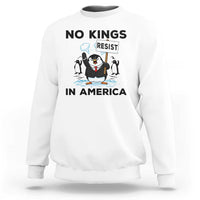 Funny Penguin Protest Sweatshirt No Kings In America