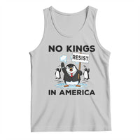 Funny Penguin Protest Tank Top No Kings In America