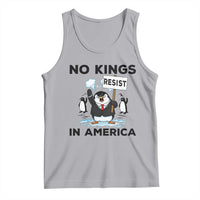 Funny Penguin Protest Tank Top No Kings In America