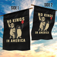 Funny Bear And Penguin Protest Garden Flag No Kings In America