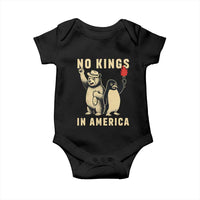 Funny Bear And Penguin Protest Baby Onesie No Kings In America