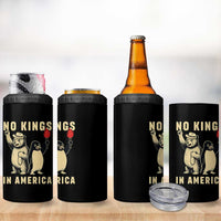 Funny Bear And Penguin Protest 4 in 1 Can Cooler Tumbler No Kings In America