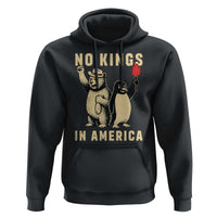 Funny Bear And Penguin Protest Hoodie No Kings In America