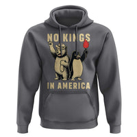 Funny Bear And Penguin Protest Hoodie No Kings In America