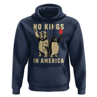 Funny Bear And Penguin Protest Hoodie No Kings In America