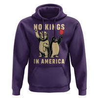 Funny Bear And Penguin Protest Hoodie No Kings In America