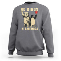 Funny Bear And Penguin Protest Sweatshirt No Kings In America