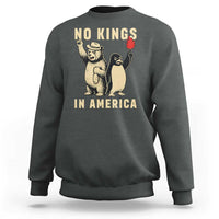 Funny Bear And Penguin Protest Sweatshirt No Kings In America