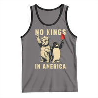 Funny Bear And Penguin Protest Tank Top No Kings In America