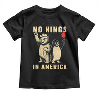 Funny Bear And Penguin Protest Toddler T Shirt No Kings In America