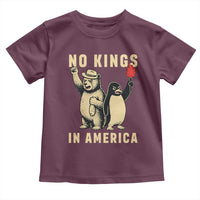 Funny Bear And Penguin Protest Toddler T Shirt No Kings In America