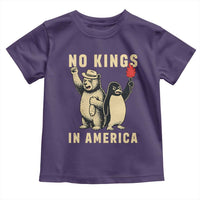 Funny Bear And Penguin Protest Toddler T Shirt No Kings In America