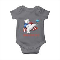 Abolish Ice Baby Onesie Funny Polar Bear Kicking Crown