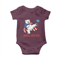 Abolish Ice Baby Onesie Funny Polar Bear Kicking Crown