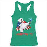 Abolish Ice Racerback Tank Top Funny Polar Bear Kicking Crown