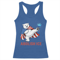Abolish Ice Racerback Tank Top Funny Polar Bear Kicking Crown