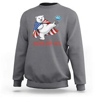 Abolish Ice Sweatshirt Funny Polar Bear Kicking Crown