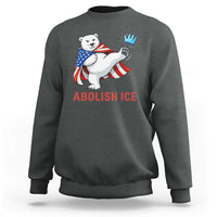 Abolish Ice Sweatshirt Funny Polar Bear Kicking Crown