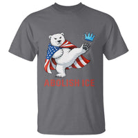 Abolish Ice T Shirt Funny Polar Bear Kicking Crown