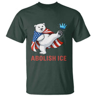 Abolish Ice T Shirt Funny Polar Bear Kicking Crown