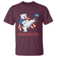 Abolish Ice T Shirt Funny Polar Bear Kicking Crown
