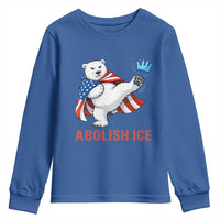 Abolish Ice Youth Sweatshirt Funny Polar Bear Kicking Crown