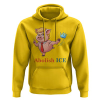 Protest Pig Kicking Icy Crown Hoodie Political Humor Gift