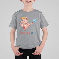 Protest Pig Kicking Icy Crown T Shirt For Kid Political Humor Gift