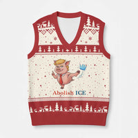 Protest Pig Kicking Icy Crown V-Neck Knit Sweater Vest Political Humor Gift