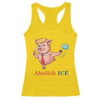 Protest Pig Kicking Icy Crown Racerback Tank Top Political Humor Gift