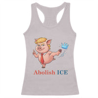 Protest Pig Kicking Icy Crown Racerback Tank Top Political Humor Gift