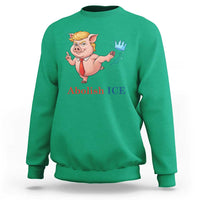 Protest Pig Kicking Icy Crown Sweatshirt Political Humor Gift