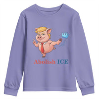 Protest Pig Kicking Icy Crown Youth Sweatshirt Political Humor Gift